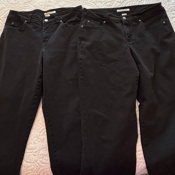 Croft & Barrow Black Stretch Jeans - Lot of 2 Pair - Picture 1 of 11